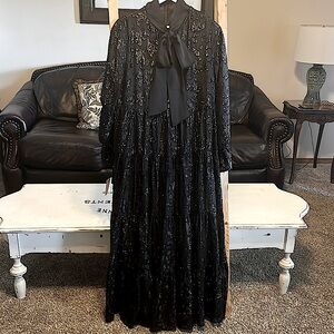 NWT Dainty Jewells Black Long Sleeve Maxi Formal Dress